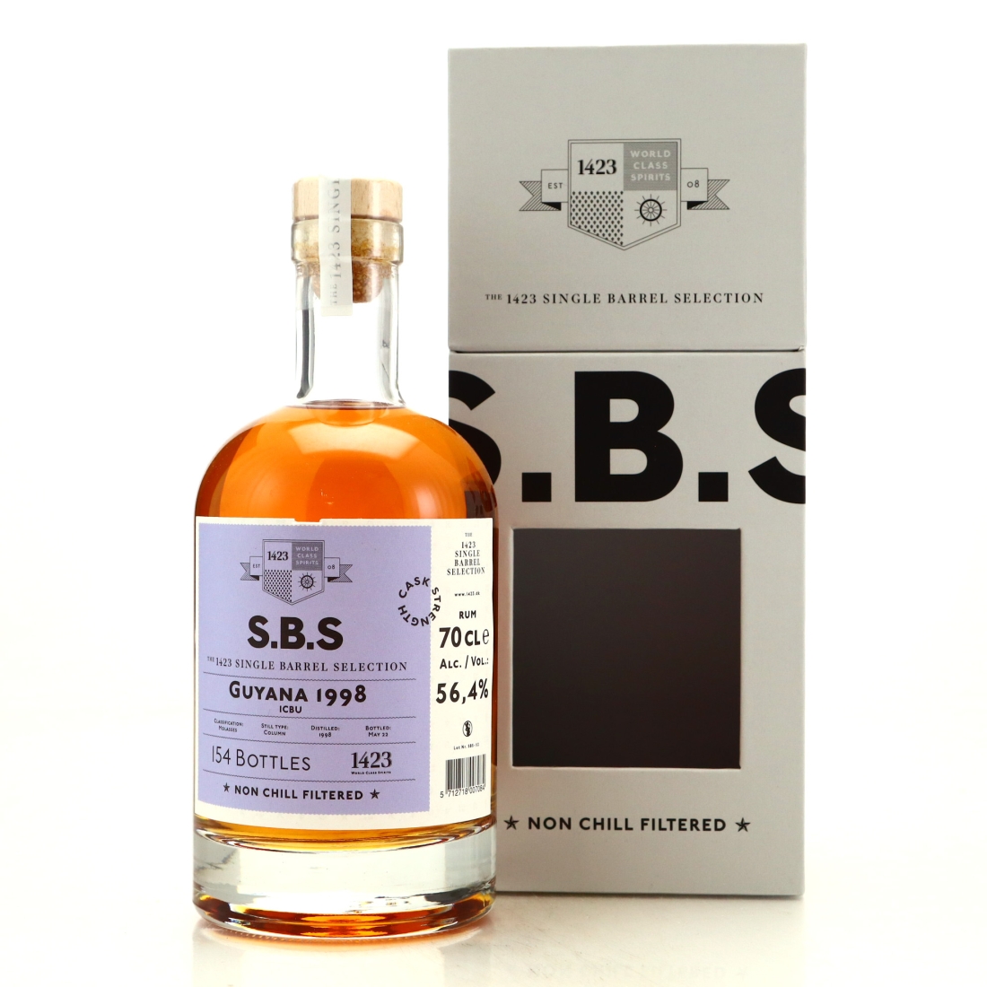 Guyana Pot Still Rum 1998 The 1423 SBS