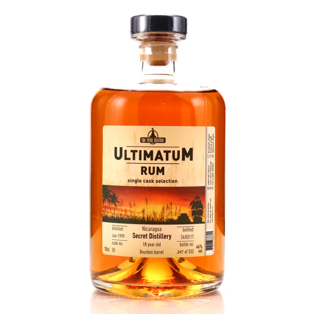 Secret Nicaragua Rhum 1999 Ultimatum Rum 18 Year Old​​​​​​​