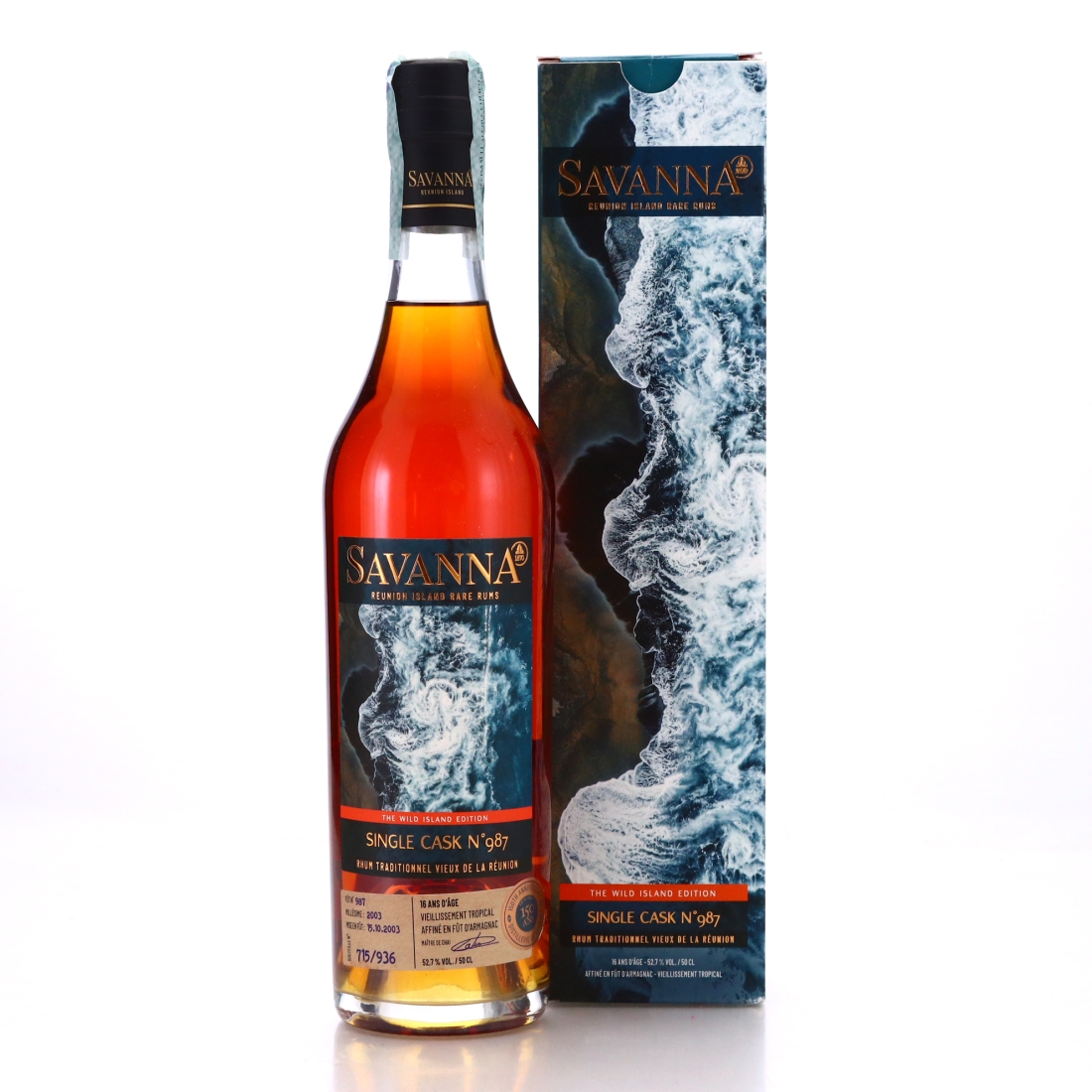 Image for Savanna Traditionnel 2003 Single Cask 16 Year Old #987 50cl - 150th Anniversary