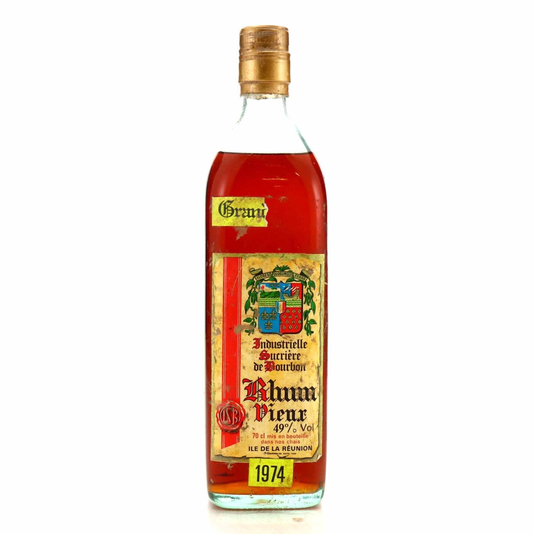Industriele Sucriere de Bourbon 1974 Rhum Vieux Grands Bois