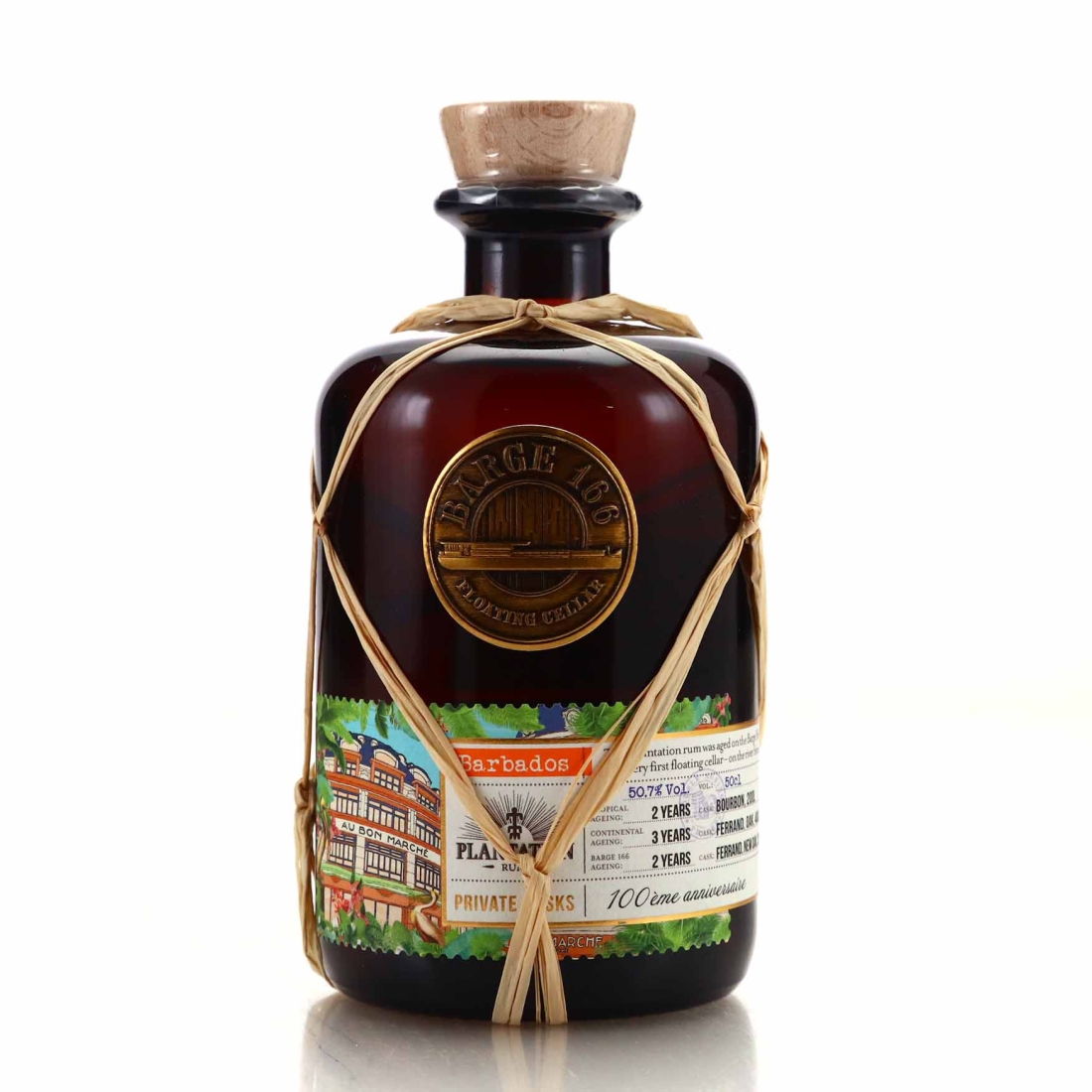 WIRD 7 Year Old Plantation Barge 166 'La Cave sur Seine No.1' 50cl / Le Bon Marché 100th Anniversary