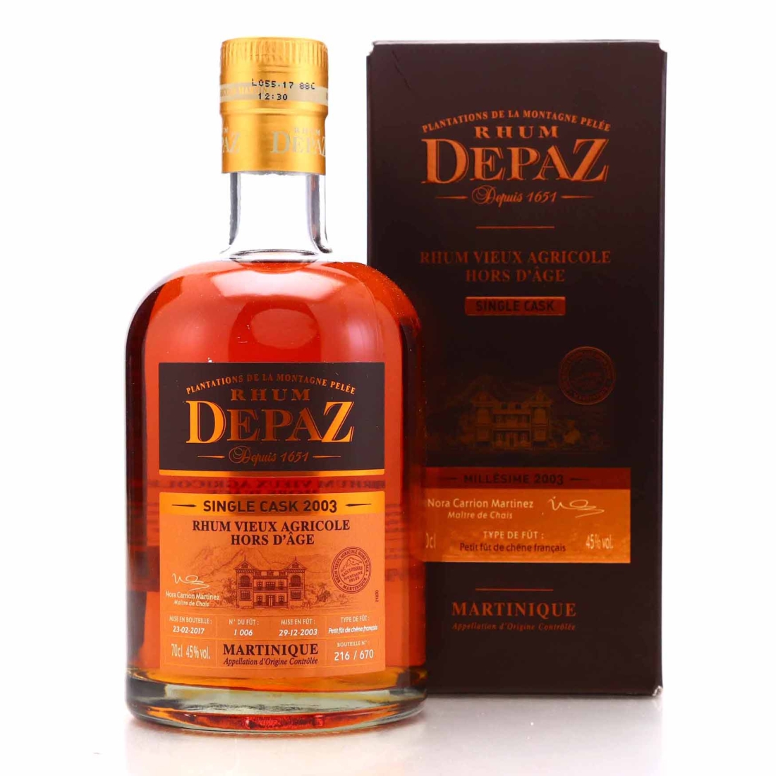 Depaz 2003 Single Cask #1-006