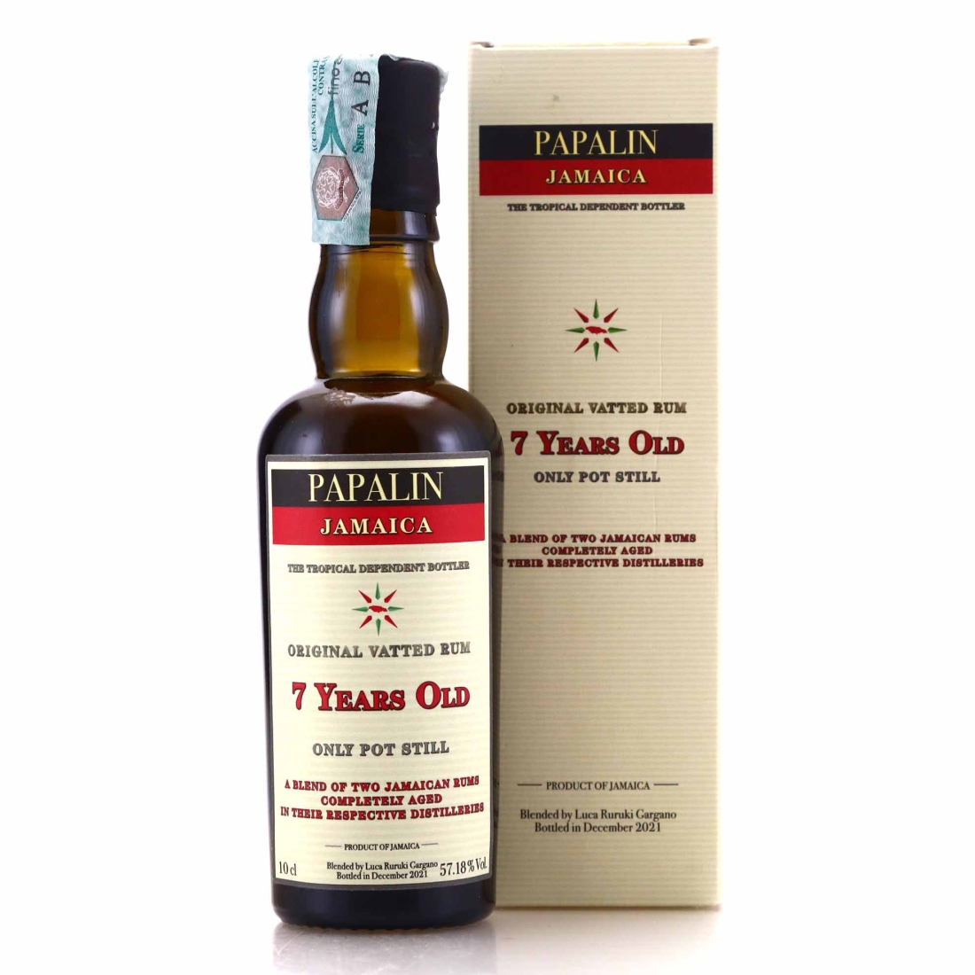 Papalin Jamaica 7 Year Old Velier Original Vatted Rum 2021 10cl / 57.18%