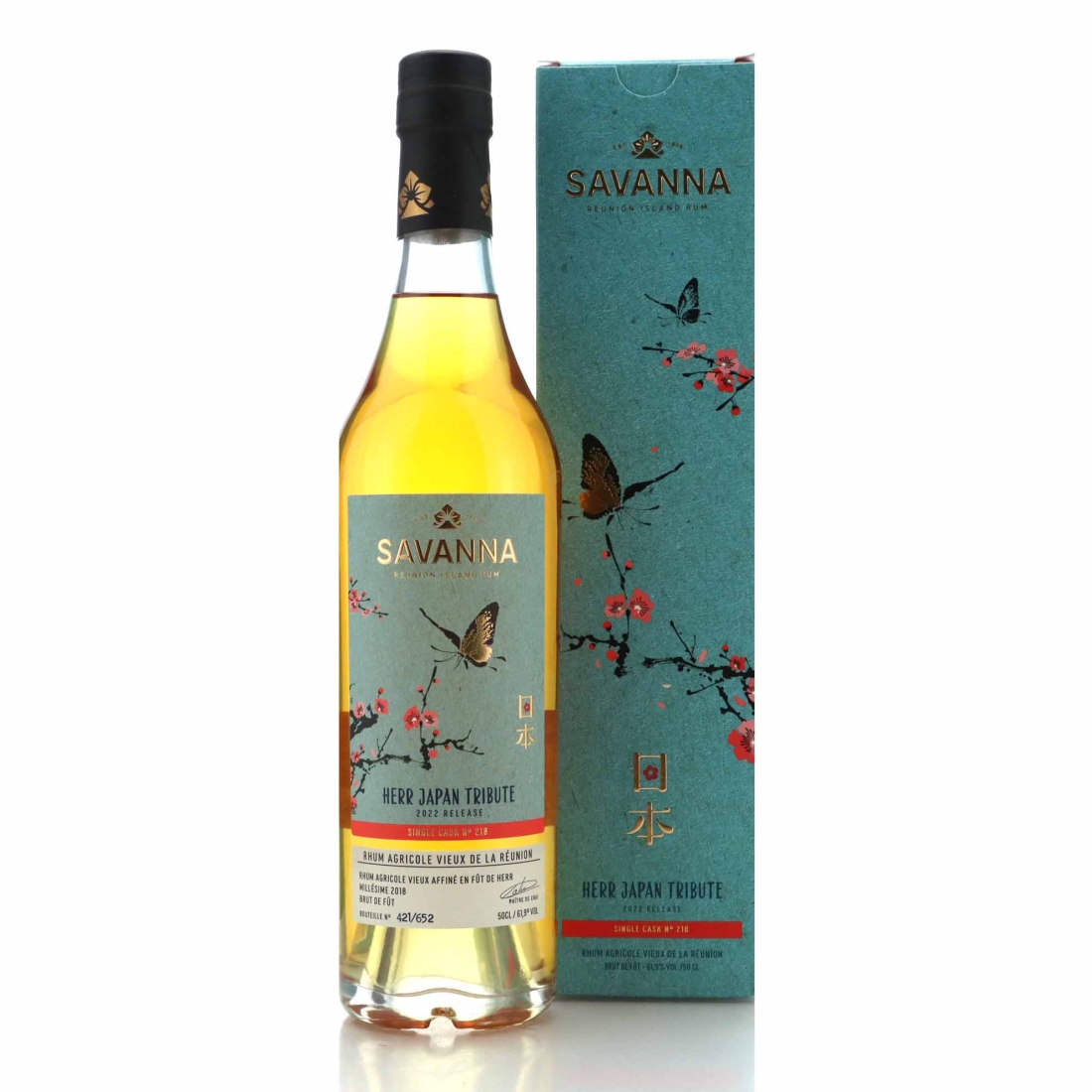 Savanna Agricole 2018 Single Cask #218 50cl / HERR Japan Tribute 2022 Release