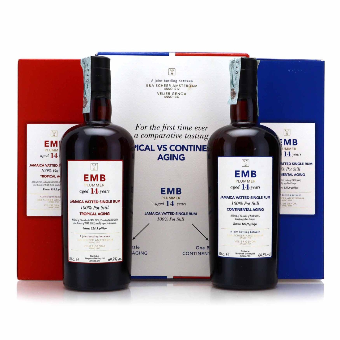 Image for Monymusk EMB Velier Tropical vs Continental Aging 2 x 70cl / E&A Scheer
