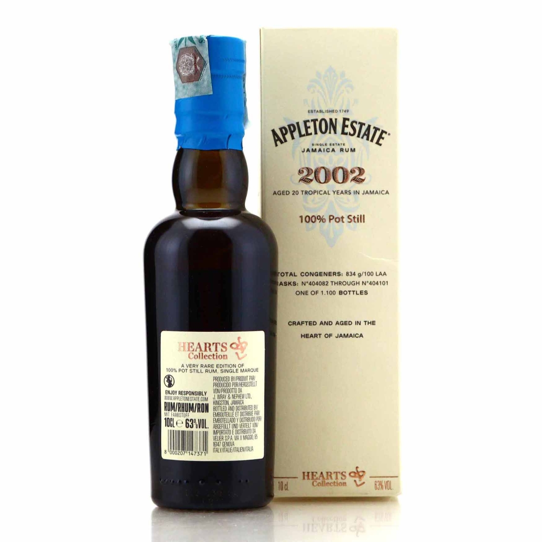 Image for Appleton Estate 2002 Velier 20 Year Old 10cl / Hearts Collection