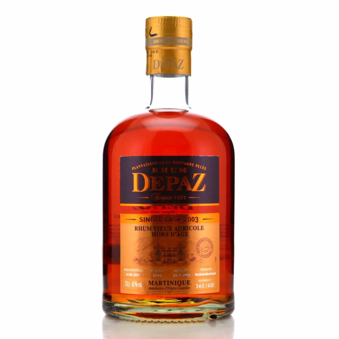 Depaz 2003 Single French Oak Cask #5095