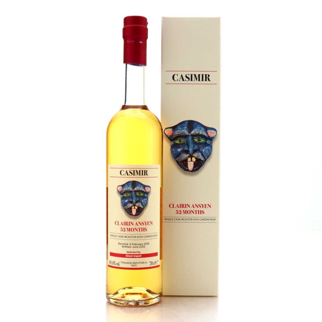 Casimir 2018 Single ex-Caroni Cask 52 Month Old Clairin Ansyen / Kirsch