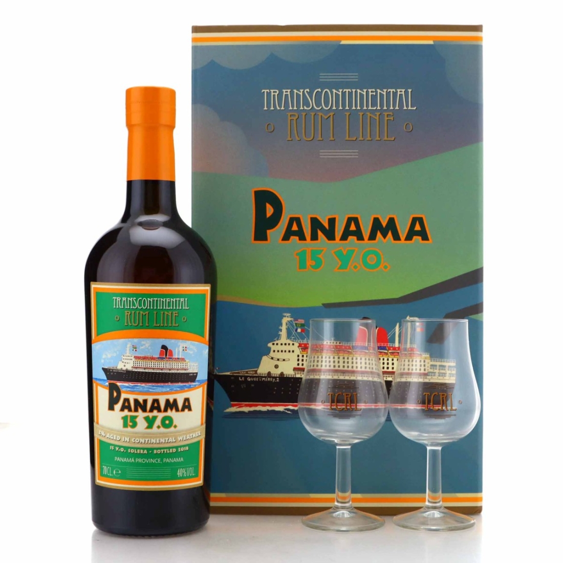 Panama Rum 15 Year Old Transcontinental Rum Line Gift Pack