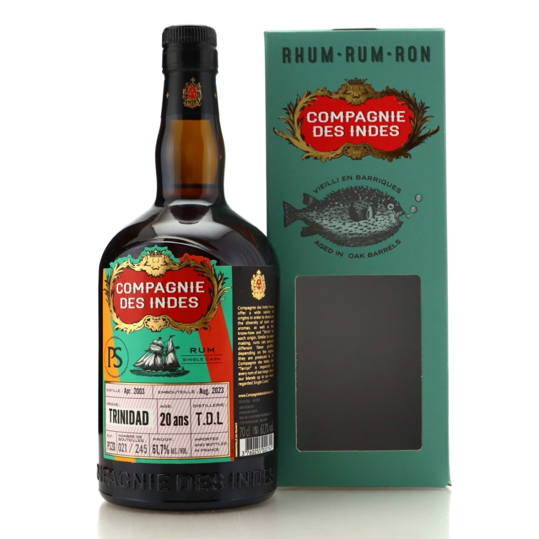 Image for Trinidad Distillers 2003 Compagnie des Indes 20 Year Old / PS 20th Anniversary