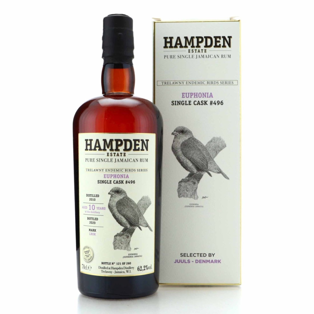 Image for Hampden LROK 2010 Single Cask 10 Year Old #496 - Trelawny Endemic Birds