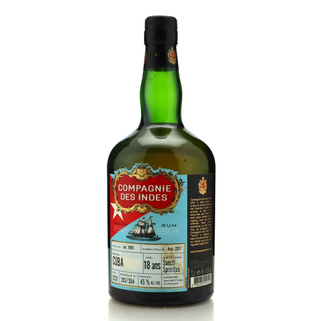 Sancti Spiritus 1999 Compagnie des Indes 18 Year Old