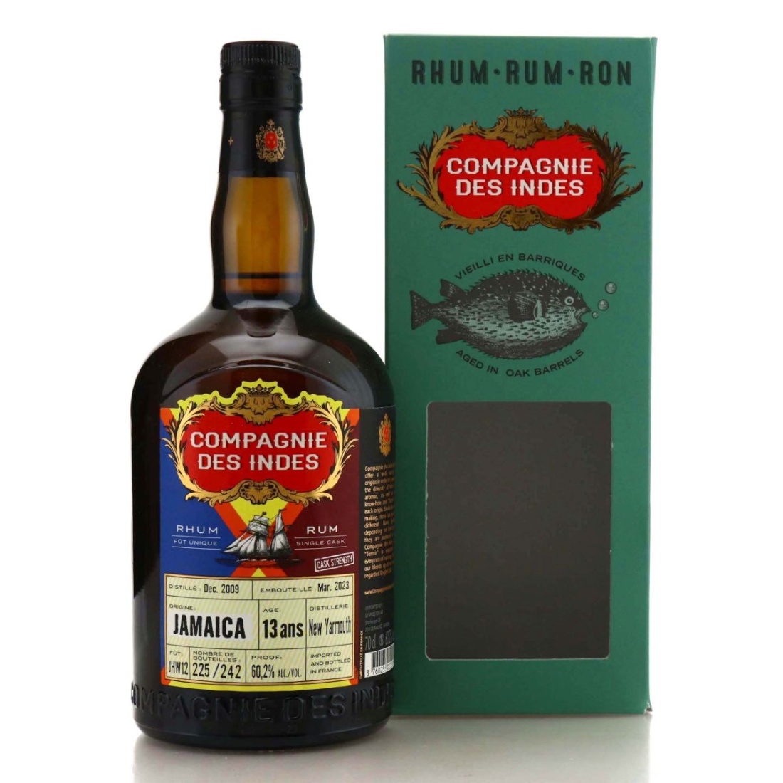 New Yarmouth 2009 Compagnie des Indes 13 Year Old Cask Strength