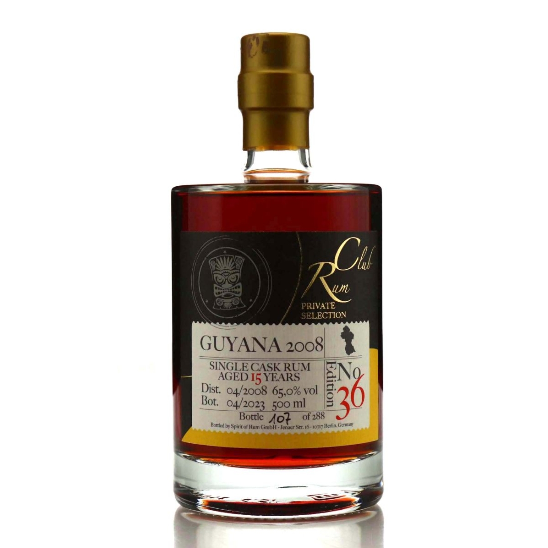 Guyana Rum 2008 Rum Club Private Selection 15 Year Old Edition 36 50cl