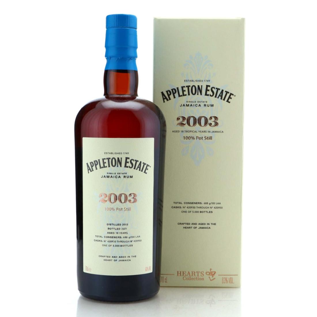 Image for Appleton Estate 2003 Hearts Collection 18 Year Old