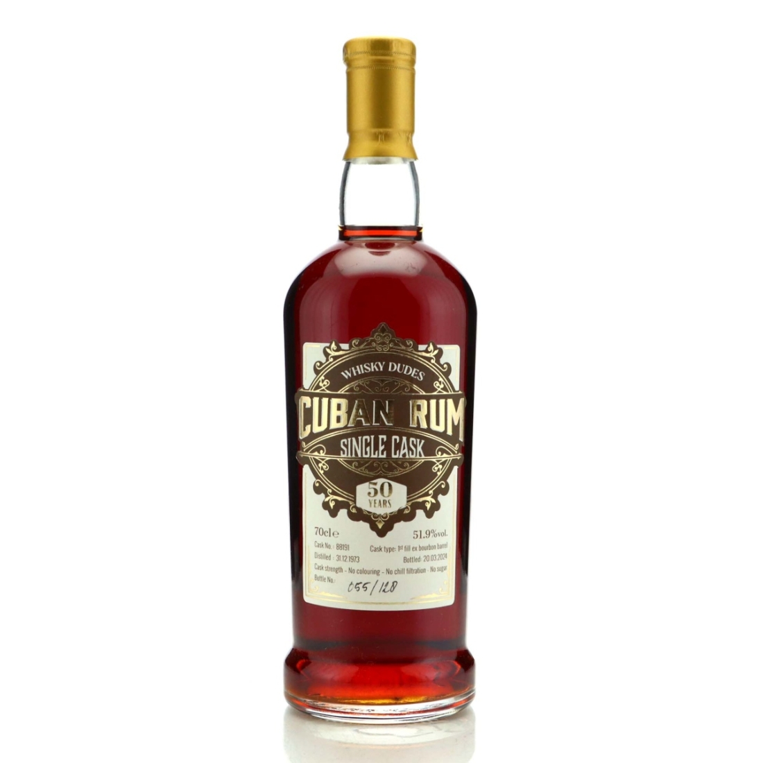 Cuban Rum 1973 Whisky Dudes 50 Year Old