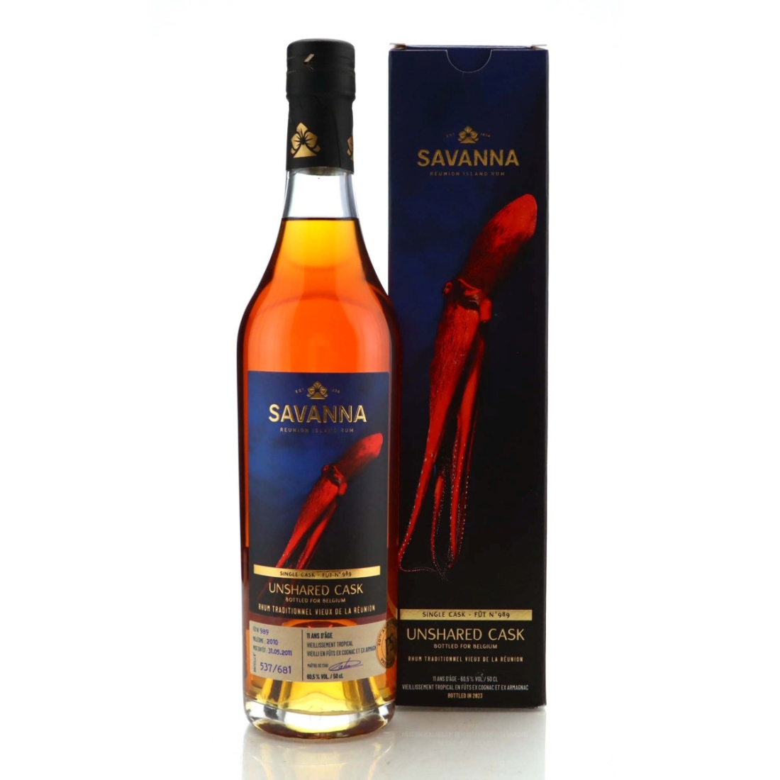 Image for Savanna Traditionnel 2010 Single Cask 11 Year Old #989 50cl - Premium Spirits 20th Anniversary