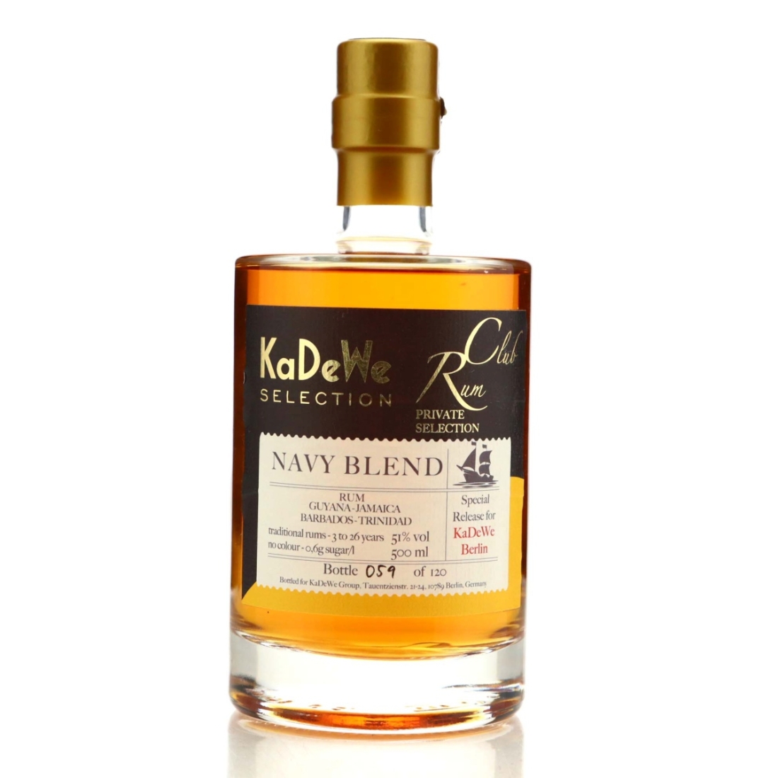Navy Blend Rum Club Private Selection 50cl / KaDeWe Berlin