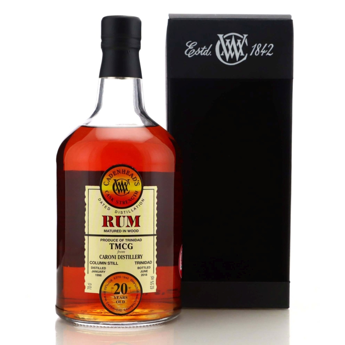Image for Caroni TMCG 1998 Cadenhead's Dated Distillation 20 Year Old