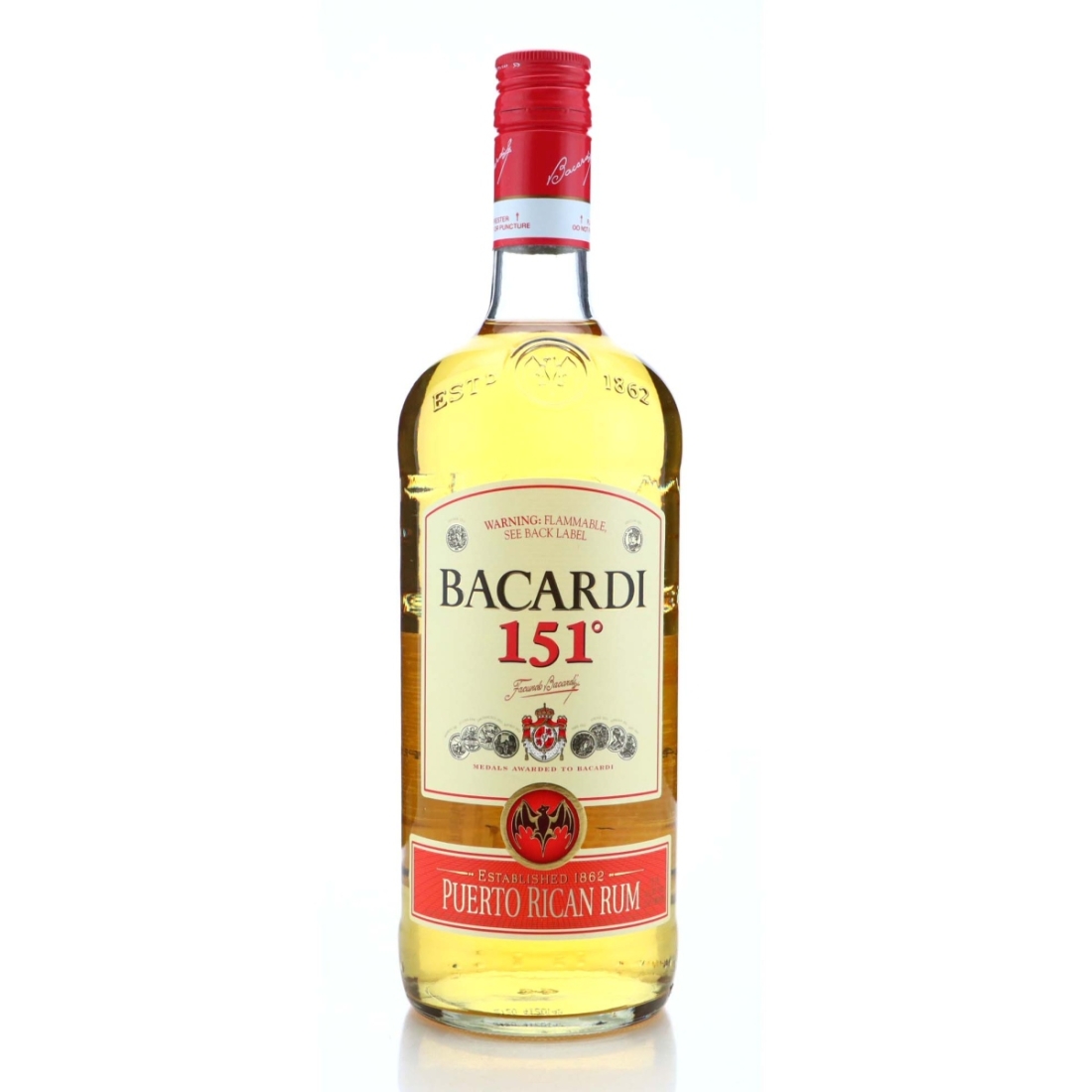 Image for Bacardi 151 Proof 1 Litre pre-2004 / US Import