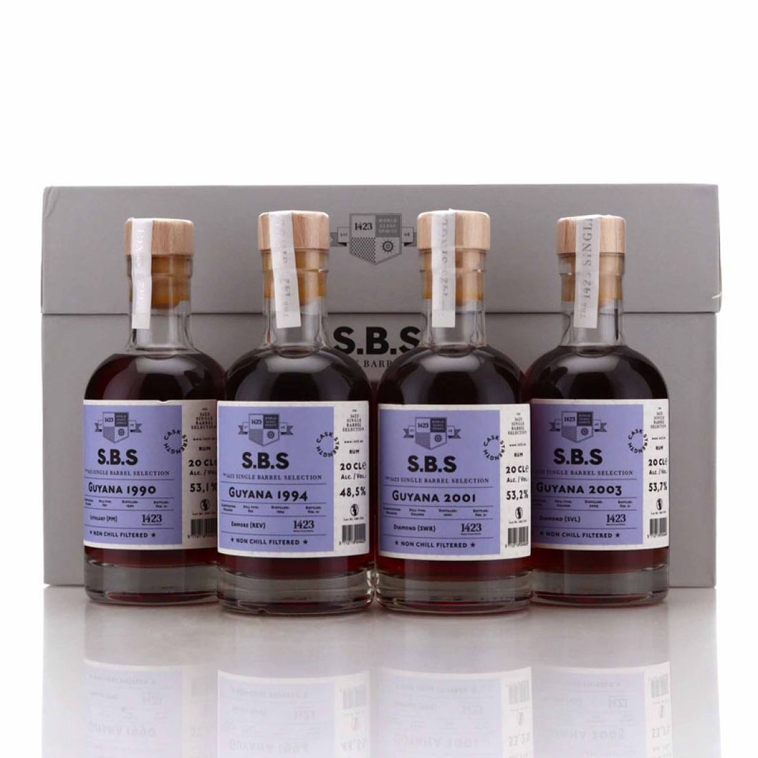 Demerara Distillers The 1423 SBS Box Set 4 x 20cl