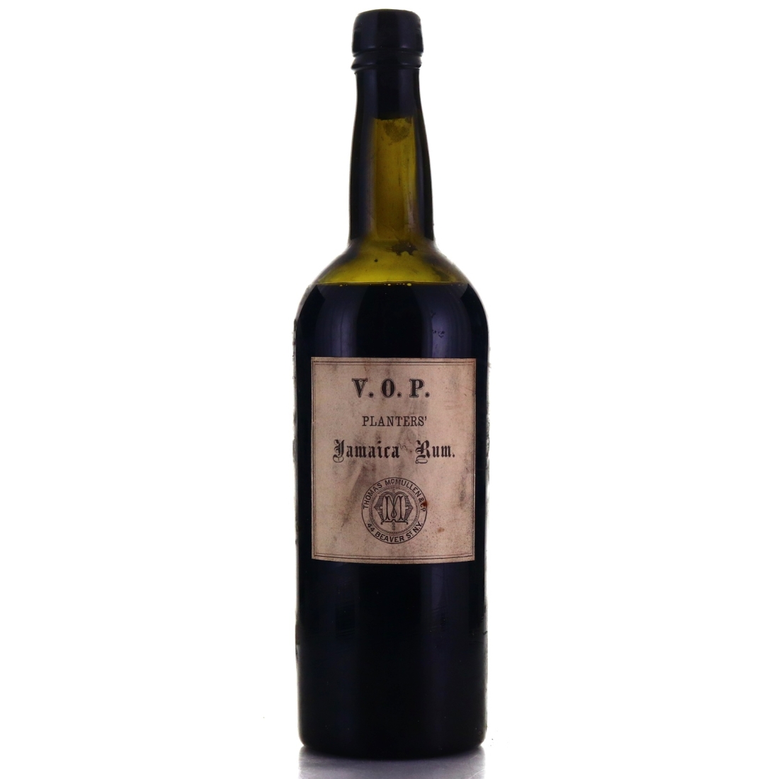 Thomas McMullen V.O.P. Planters' Jamaica Rum late 19th Century