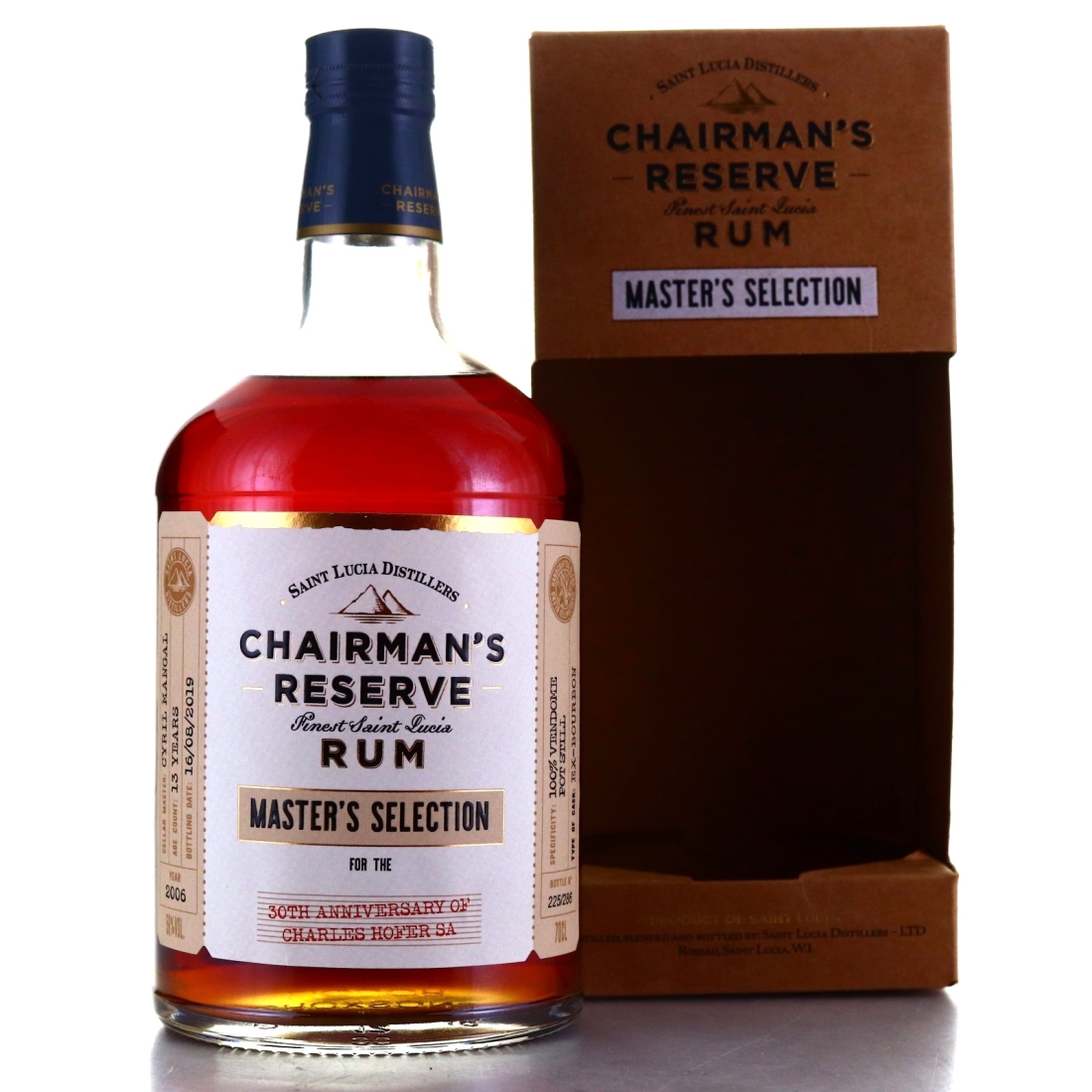 Chairman's Reserve 2006 Pot Still Single Cask 13 Year Old / 30th Anniversary Charles Hofer