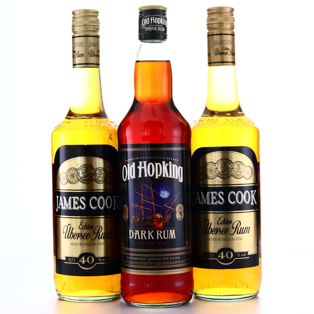 James Cook and Old Hoking German Rum Selection 3 x 70cl