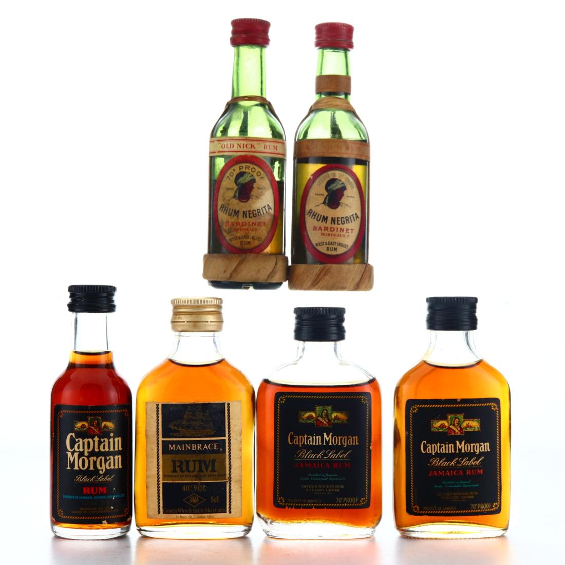 Dark Rum Miniatures x 6 1970s-80s