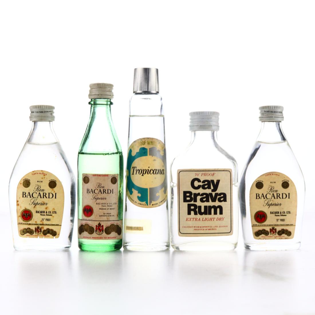 White Rum Miniatures x 5 1960s-70s