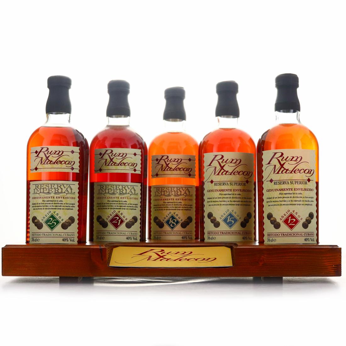 Malecon Reserva Superior 5 x 70cl with Plinth