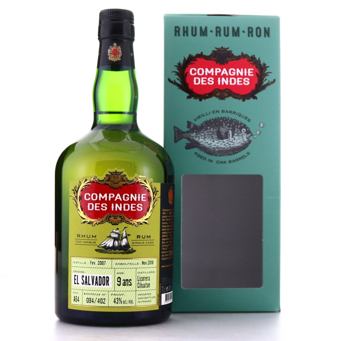 Cihuatan 2007 Compagnie des Indes 9 Year Old