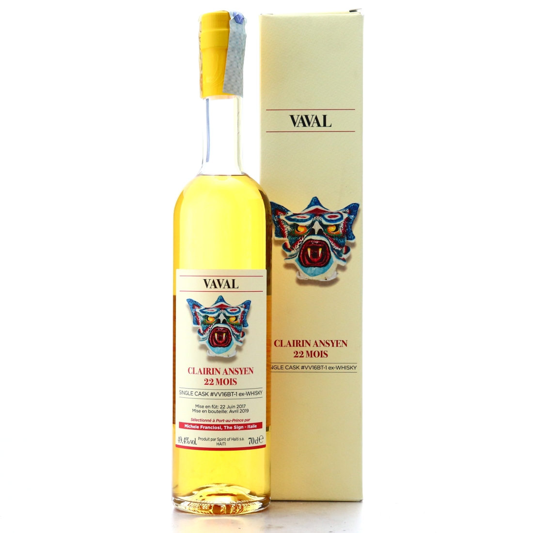 Vaval 2017 Single ex-Whisky Cask 22 Month Old Clairin Ansyen / Michele Franciosi