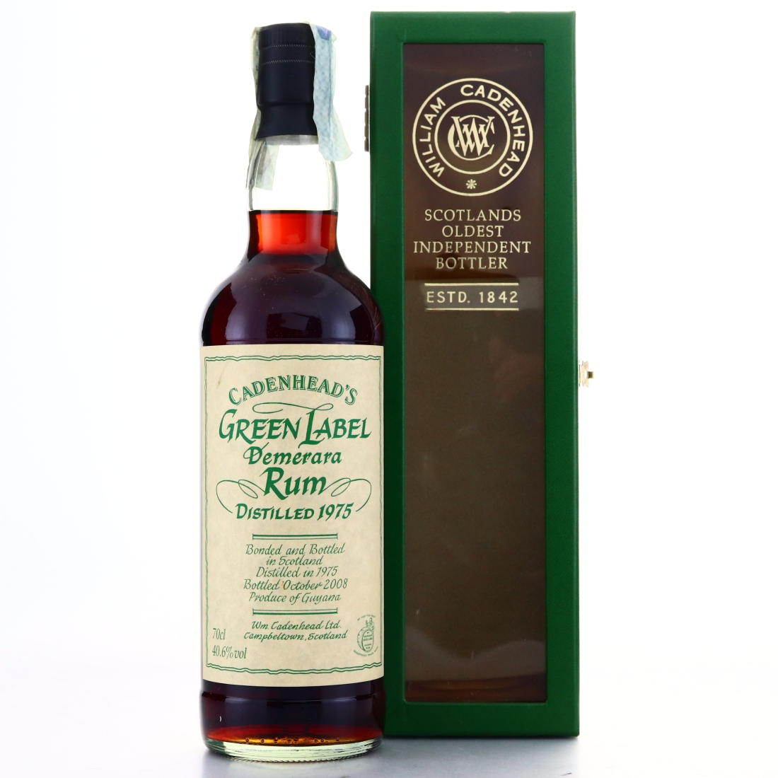 Image for Demerara Rum 1975 Cadenhead's Green Label 