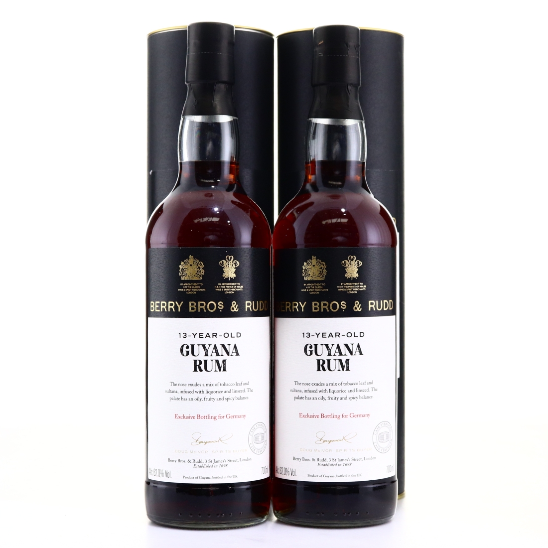 Guyana Rum 13 Year Old Berry Brothers and Rudd 2 x 70cl / Kirsch Whisky