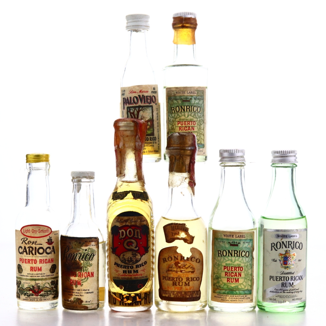 Puerto Rican Rum Minaitures x 8