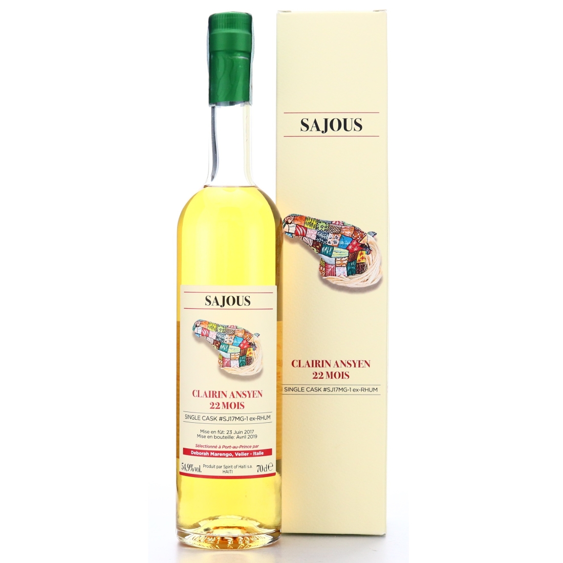 Sajous 2017 Single ex-Rhum Cask 22 Month Old Clairin Ansyen / Deborah Marengo
