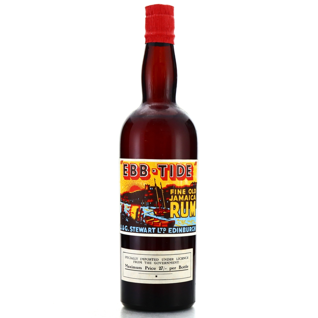 Ebb-Tide Fine Old Jamaica Rum 1940s