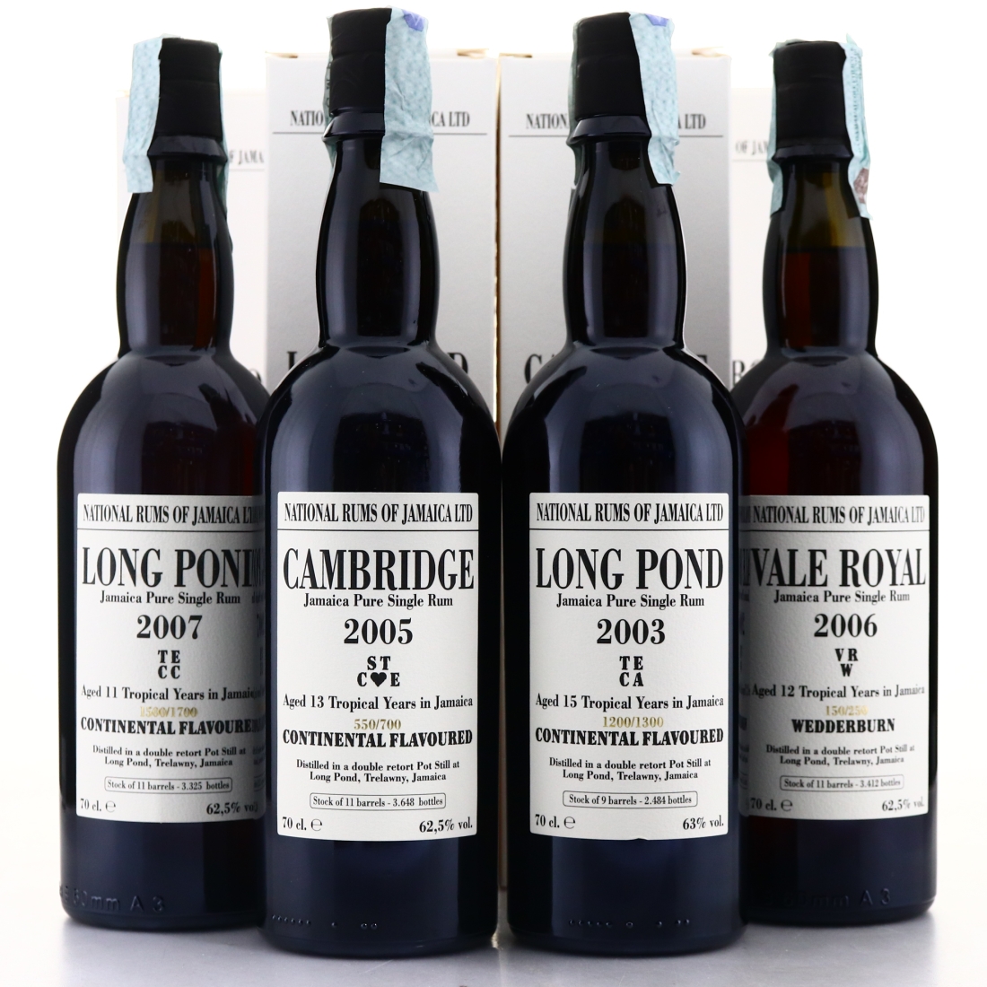 National Rums of Jamaica 2018 Release 4 x 70cl