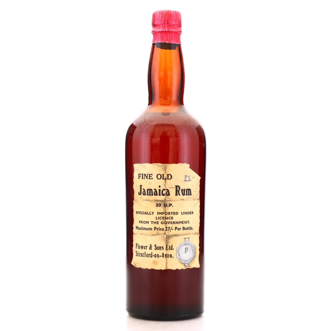 Fine Old Jamaica Rum Flower and Sons 1940s