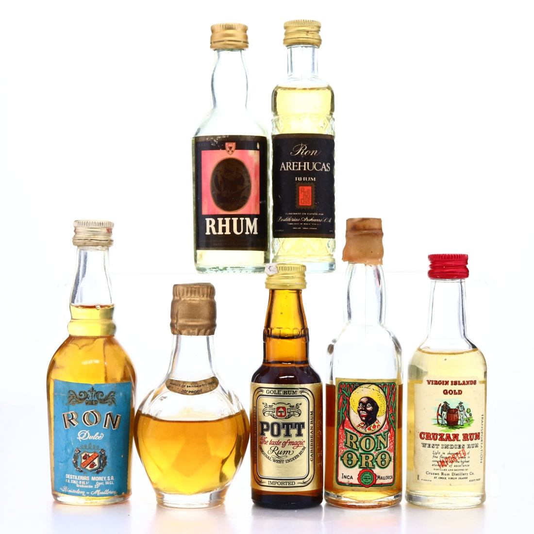Golden Rum Miniatures x 7