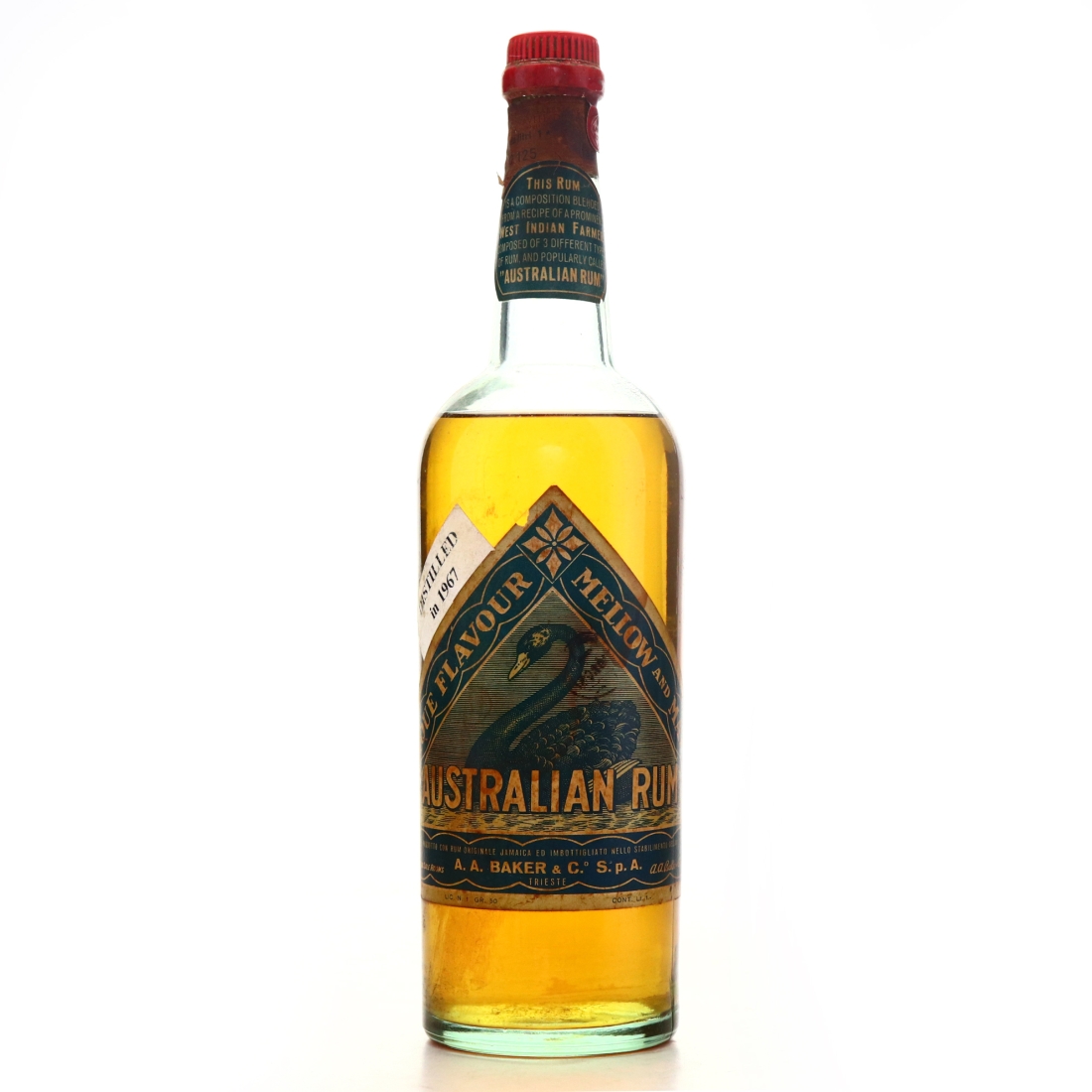 Baker Australian Rum 1 litre 1970s