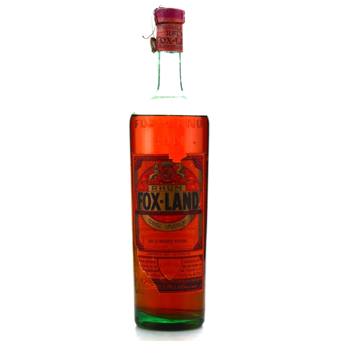 Fox-Land Carte Orange 1 Litre 1950s